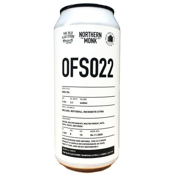 Northern Monk Brewery - OFS022 - DDH NZ IPA - 7.0%